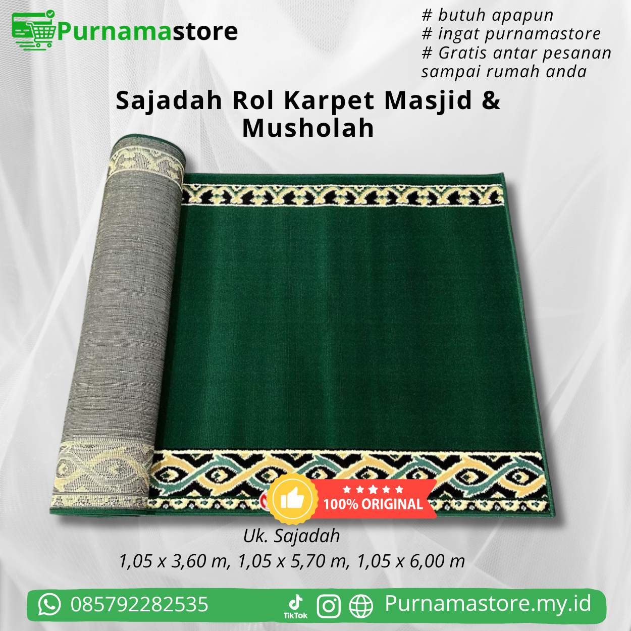 Sajadah Rol Karpet Masjid & Musholah